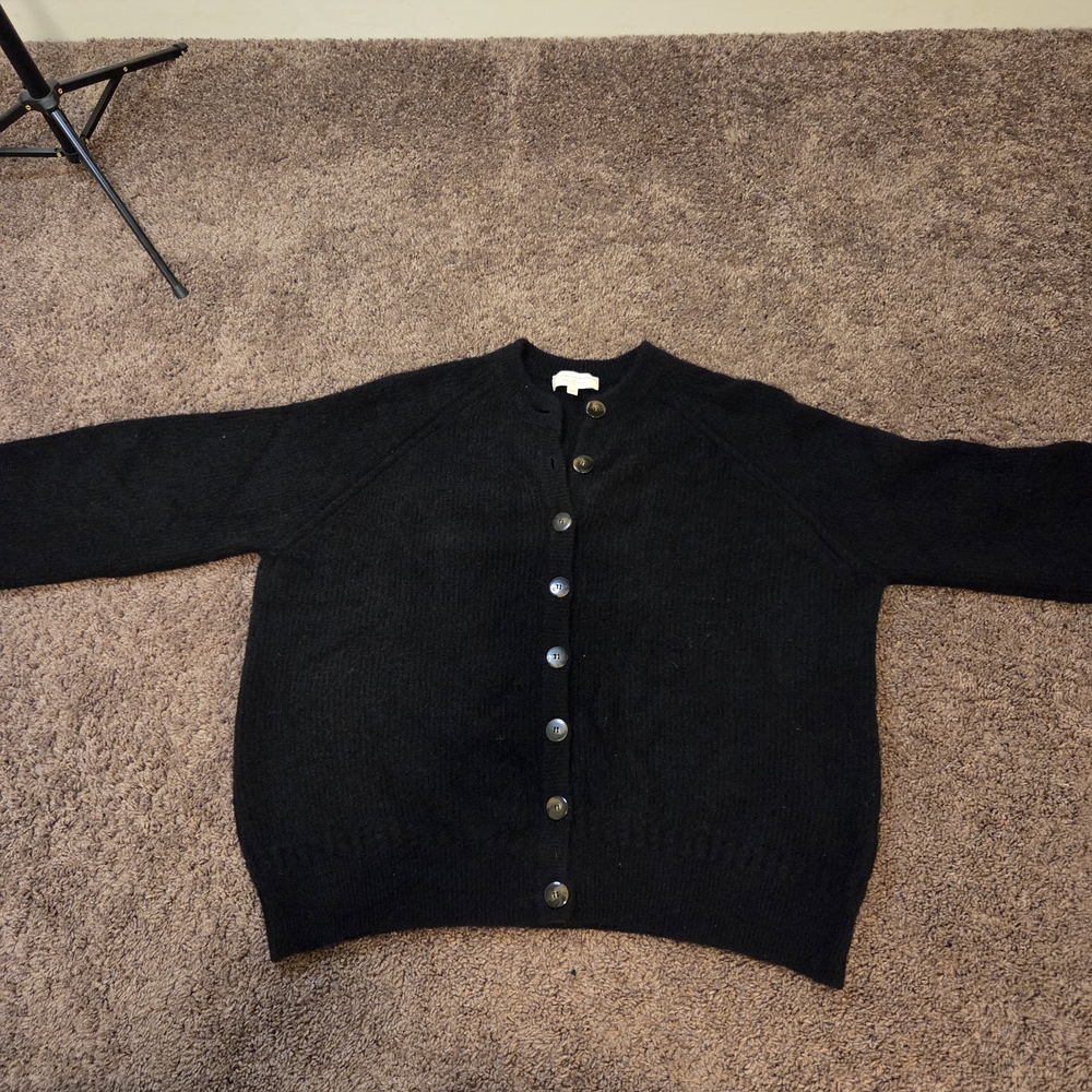 Sézane Black Othello Cardigan
